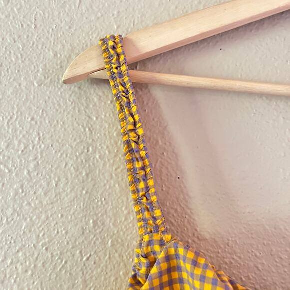 WeWoreWhat seersucker Scrunchie bikini top - Picture 3 of 7